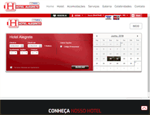 Tablet Screenshot of hotelalegrete.com.br